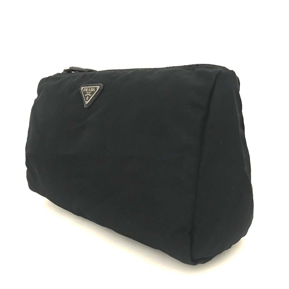 Prada Logo Plate Nylon Cosmetic Pouch #192739P86 - Picture 3 of 8